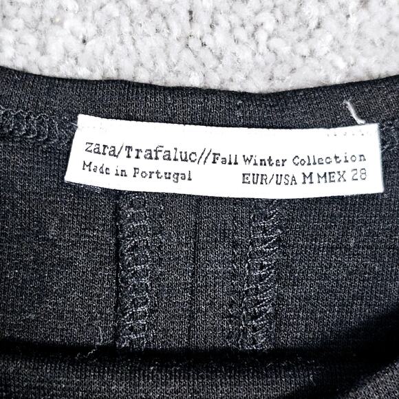 Zara Knotted Strap Knit Dress Women's Medium Fall Winter Collection Black Mini - Picture 3 of 8